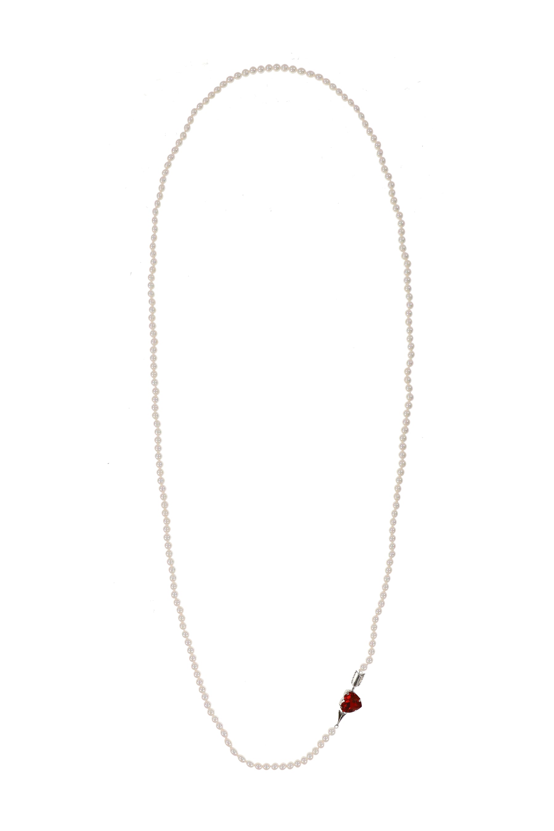 WHITE PEARL LONG NECKLACE / WHT