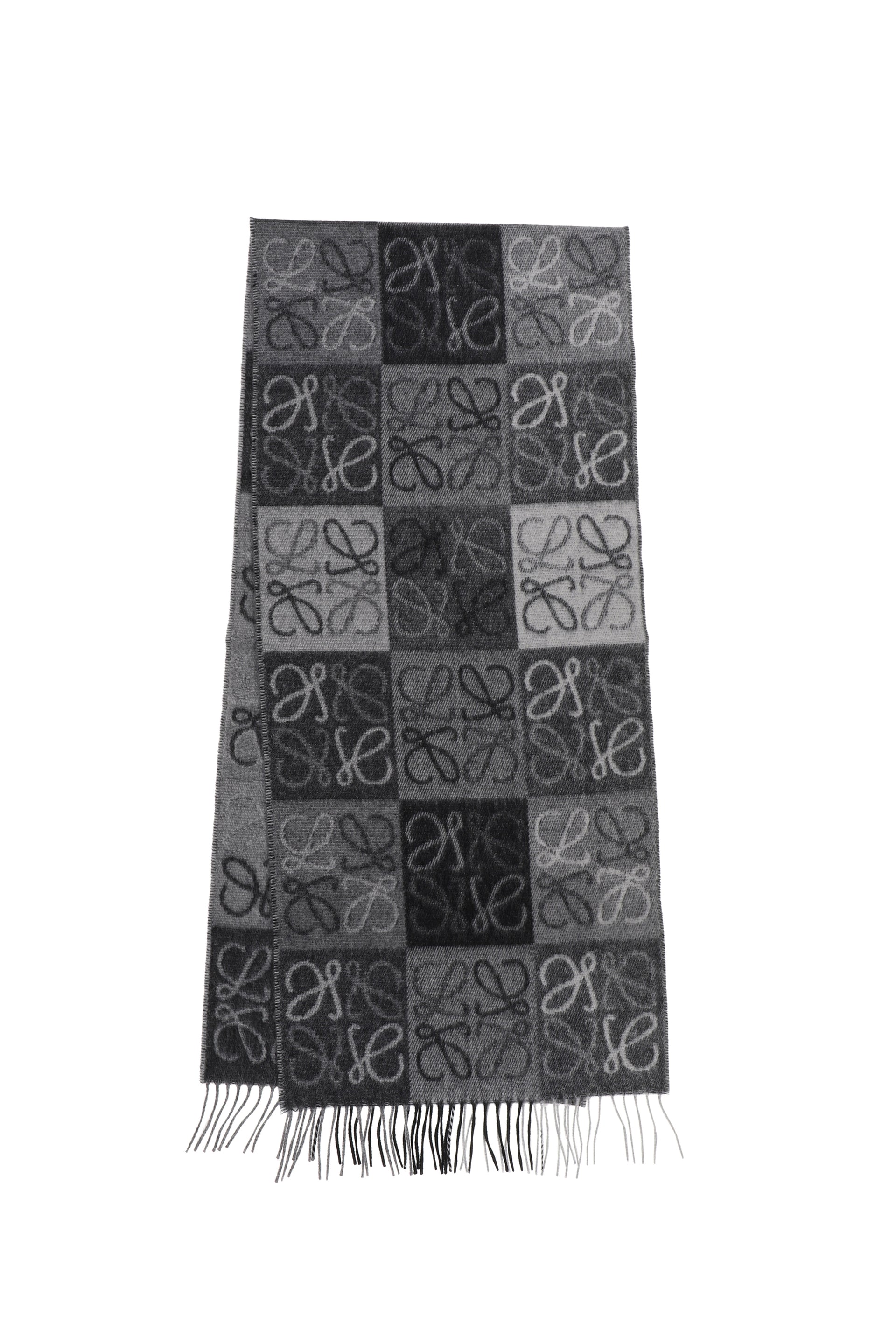 38X180 ANAGRAM SCARF / BLK WHT