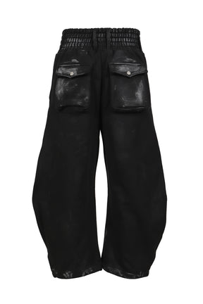 SKIDDING WAXED BLOOD SWEAT PANTS / BLK