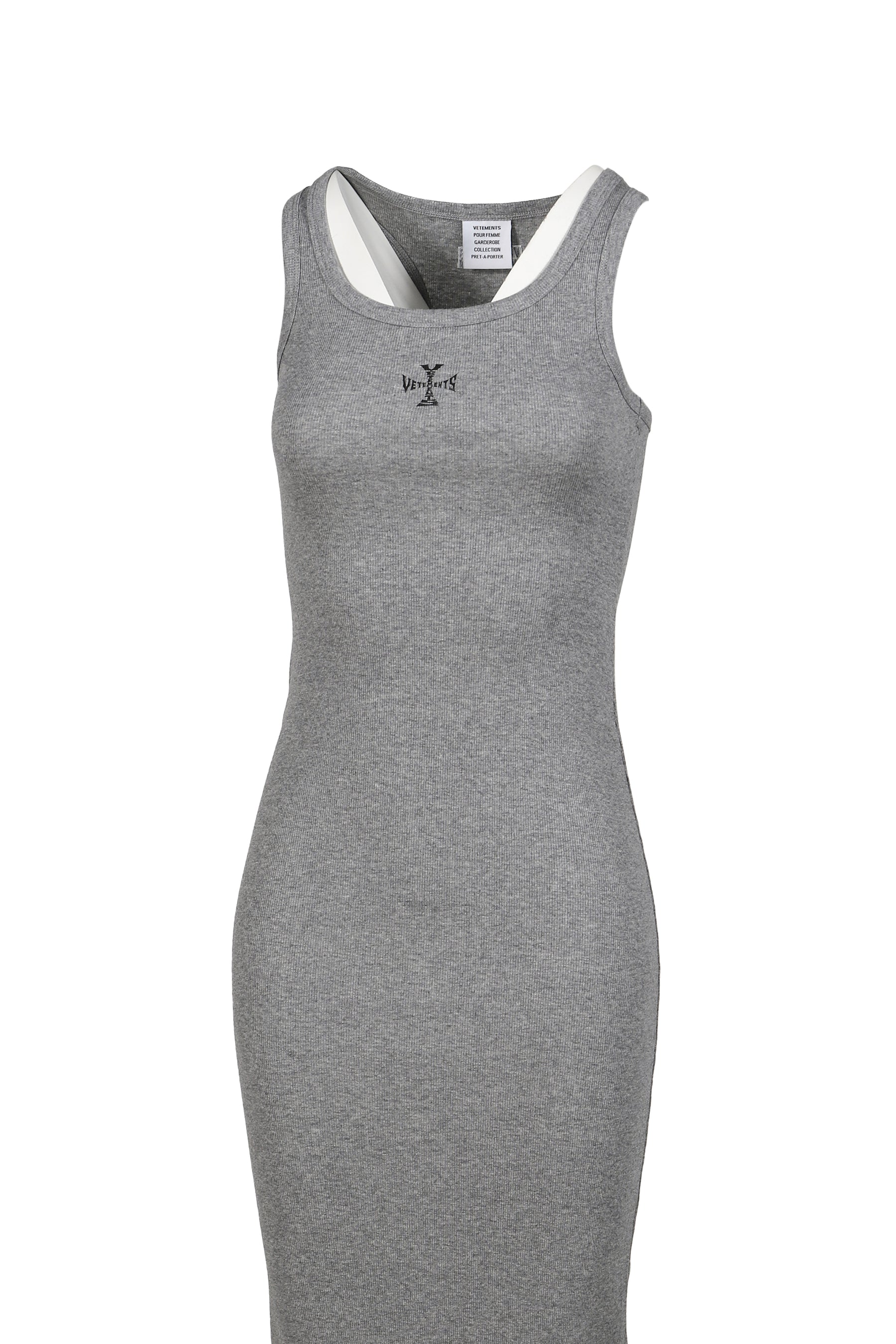 CROSS LOGO TANKTOP DRESS / GRY MELANGE