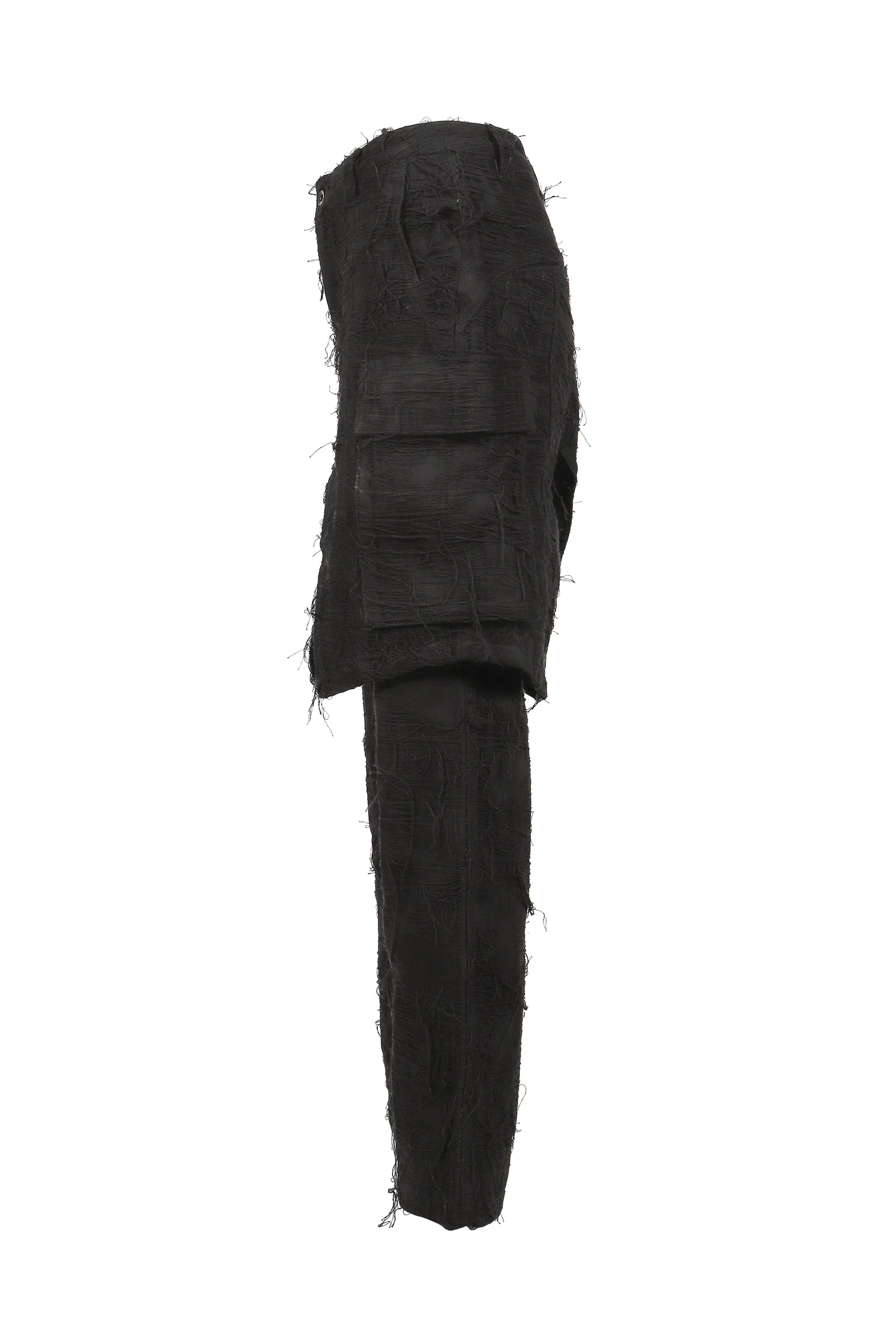 DOUBLE LAYER CARGO PANTS V2 / BLK