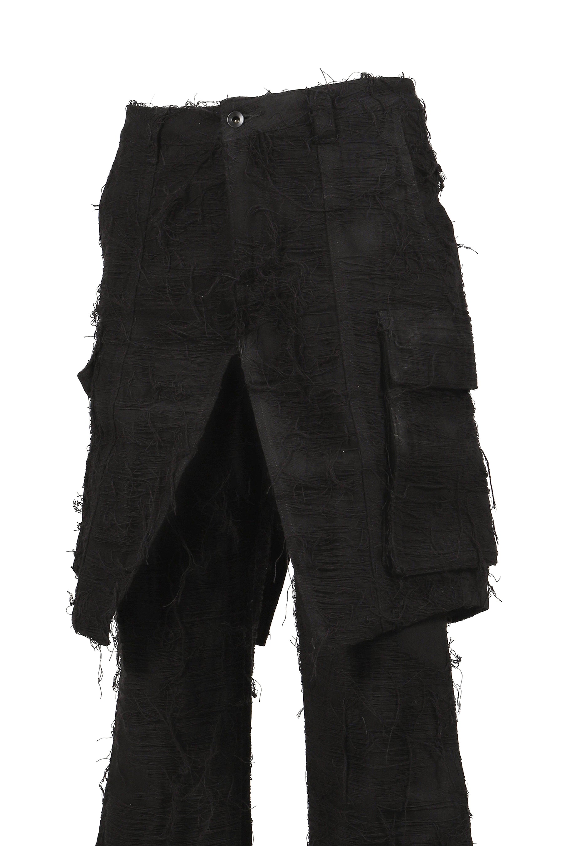 DOUBLE LAYER CARGO PANTS V2 / BLK