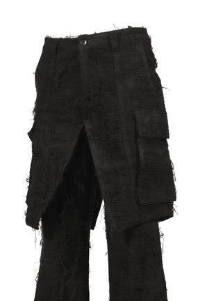 DOUBLE LAYER CARGO PANTS V2 / BLK