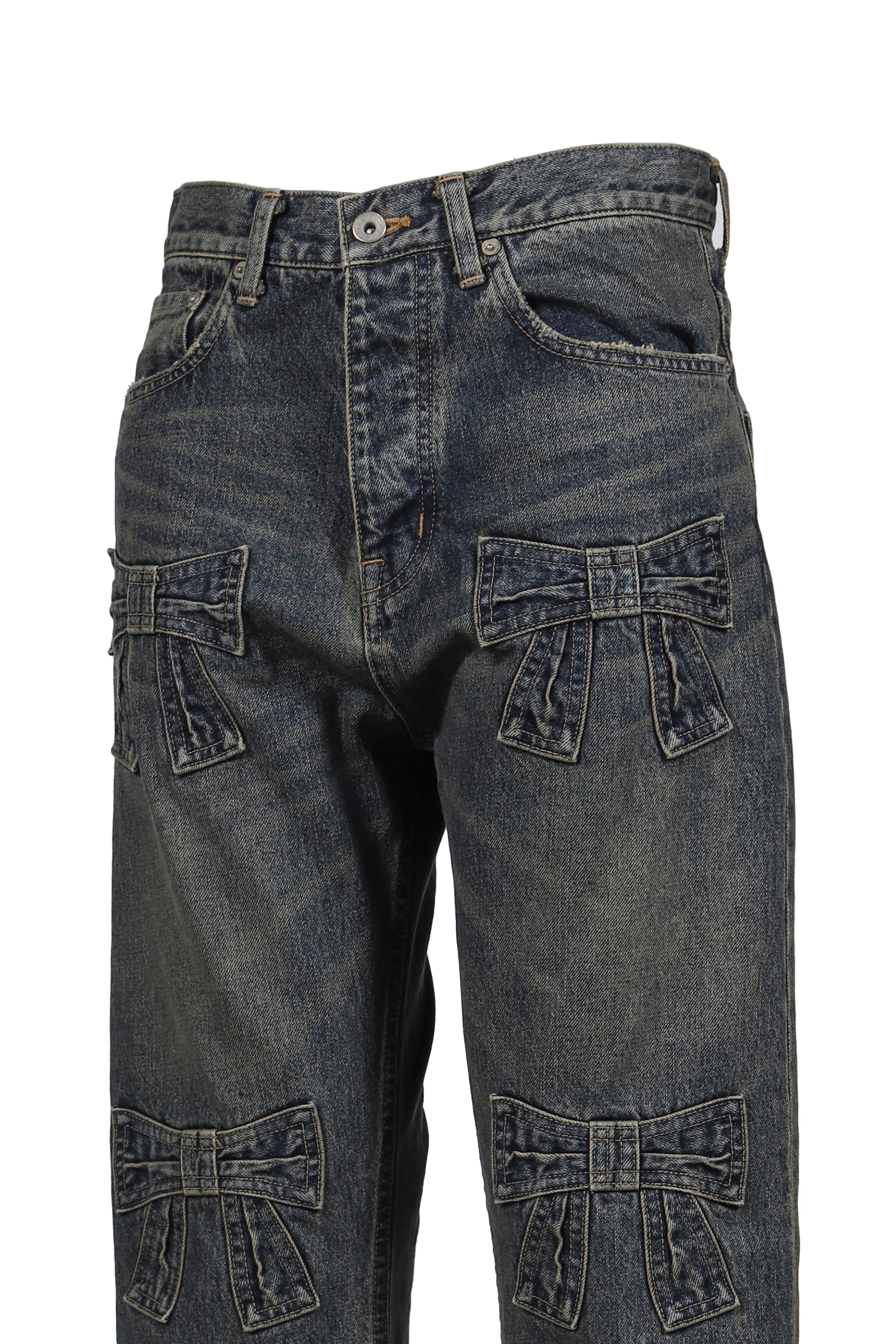 "RIBBON" VINTAGE DENIM PANTS / IND