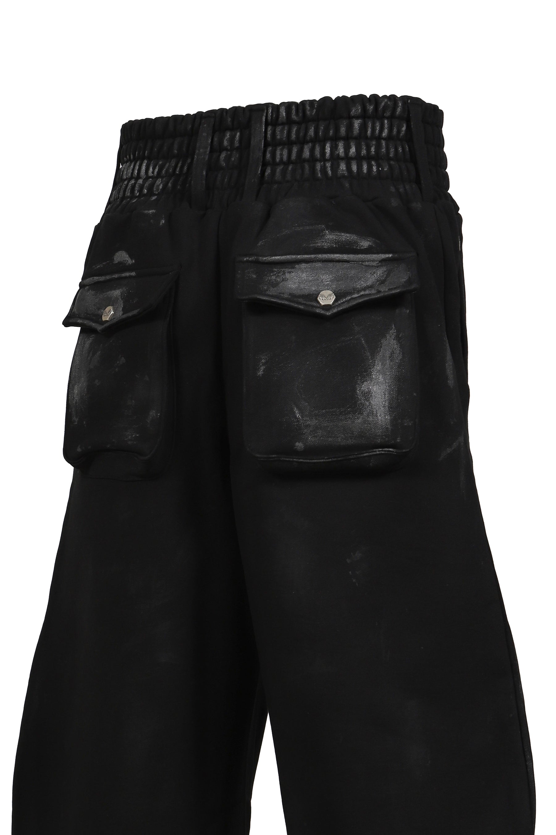 SKIDDING WAXED BLOOD SWEAT PANTS / BLK