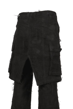 DOUBLE LAYER CARGO PANTS V2 / BLK