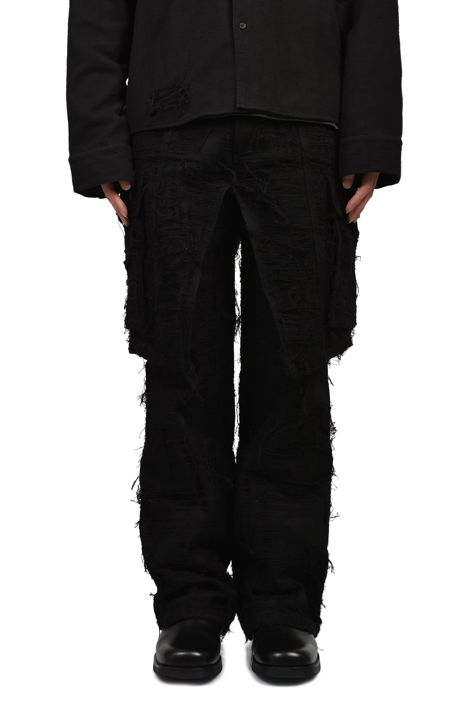 Troubled Waters DOUBLE LAYER CARGO PANTS V2 / BLK