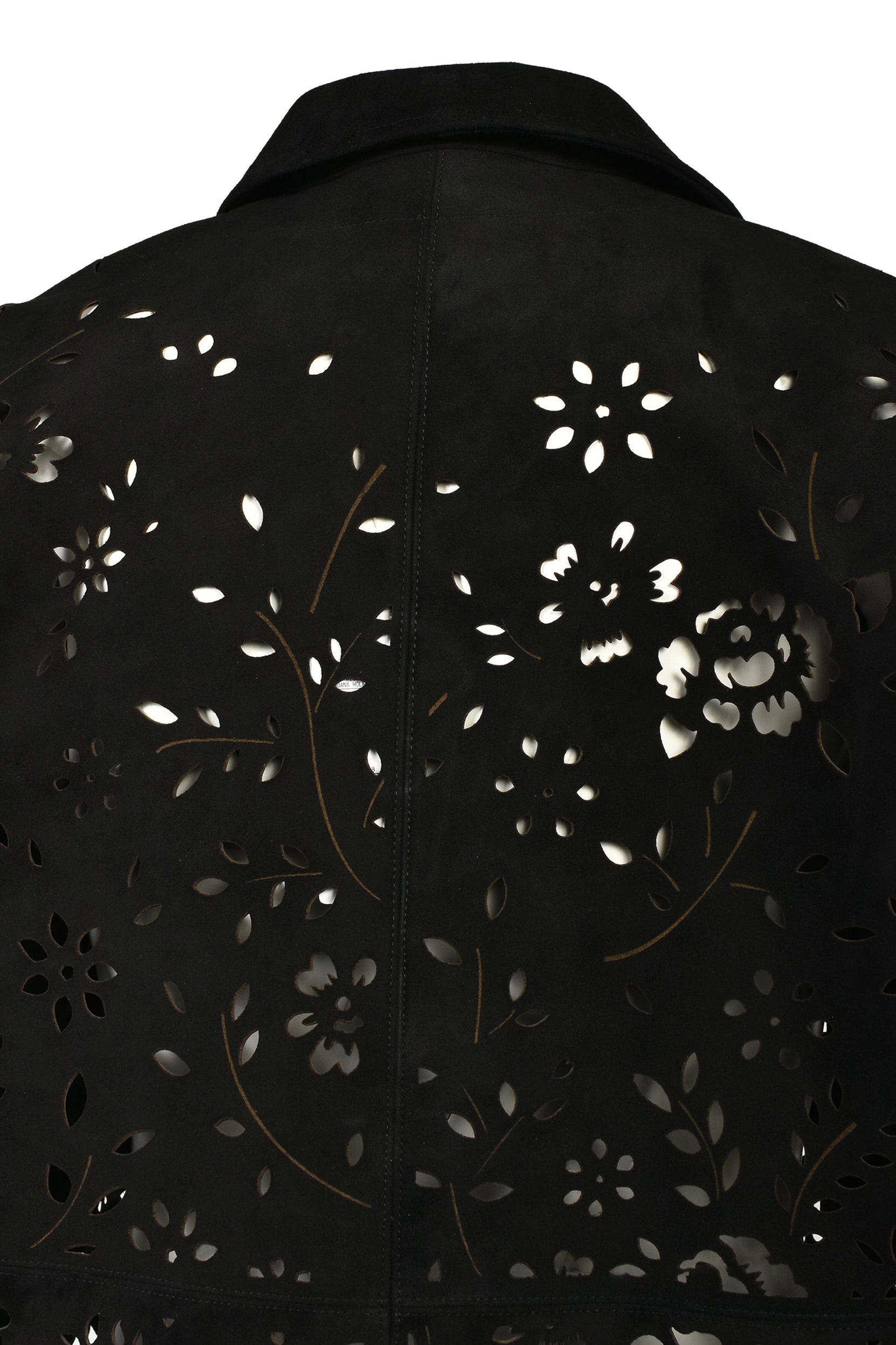 BANDANA HOLE LEATHER HALF SLEEVE SHIRT / BLK