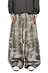 CONVERTIBLE BLEACHED DENIM PANTS (20TH EXCLUSIVE) / BLK