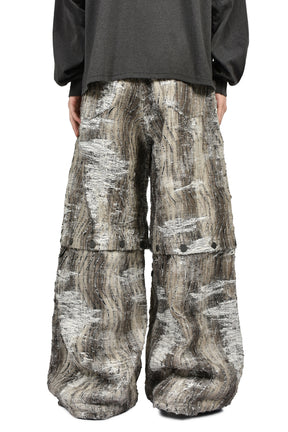 CONVERTIBLE BLEACHED DENIM PANTS (20TH EXCLUSIVE) / BLK