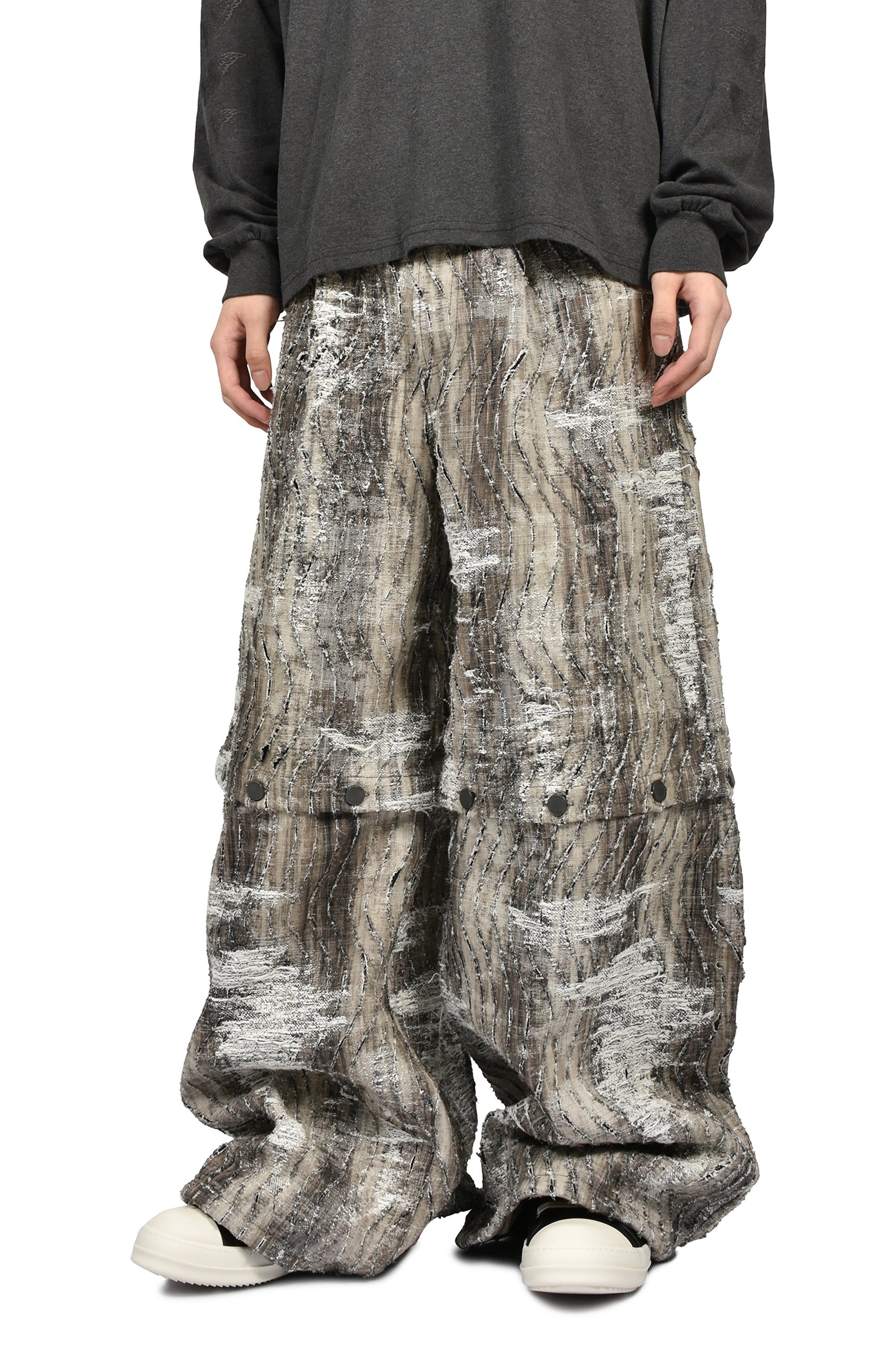 CONVERTIBLE BLEACHED DENIM PANTS (20TH EXCLUSIVE) / BLK