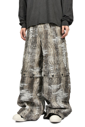 CONVERTIBLE BLEACHED DENIM PANTS (20TH EXCLUSIVE) / BLK