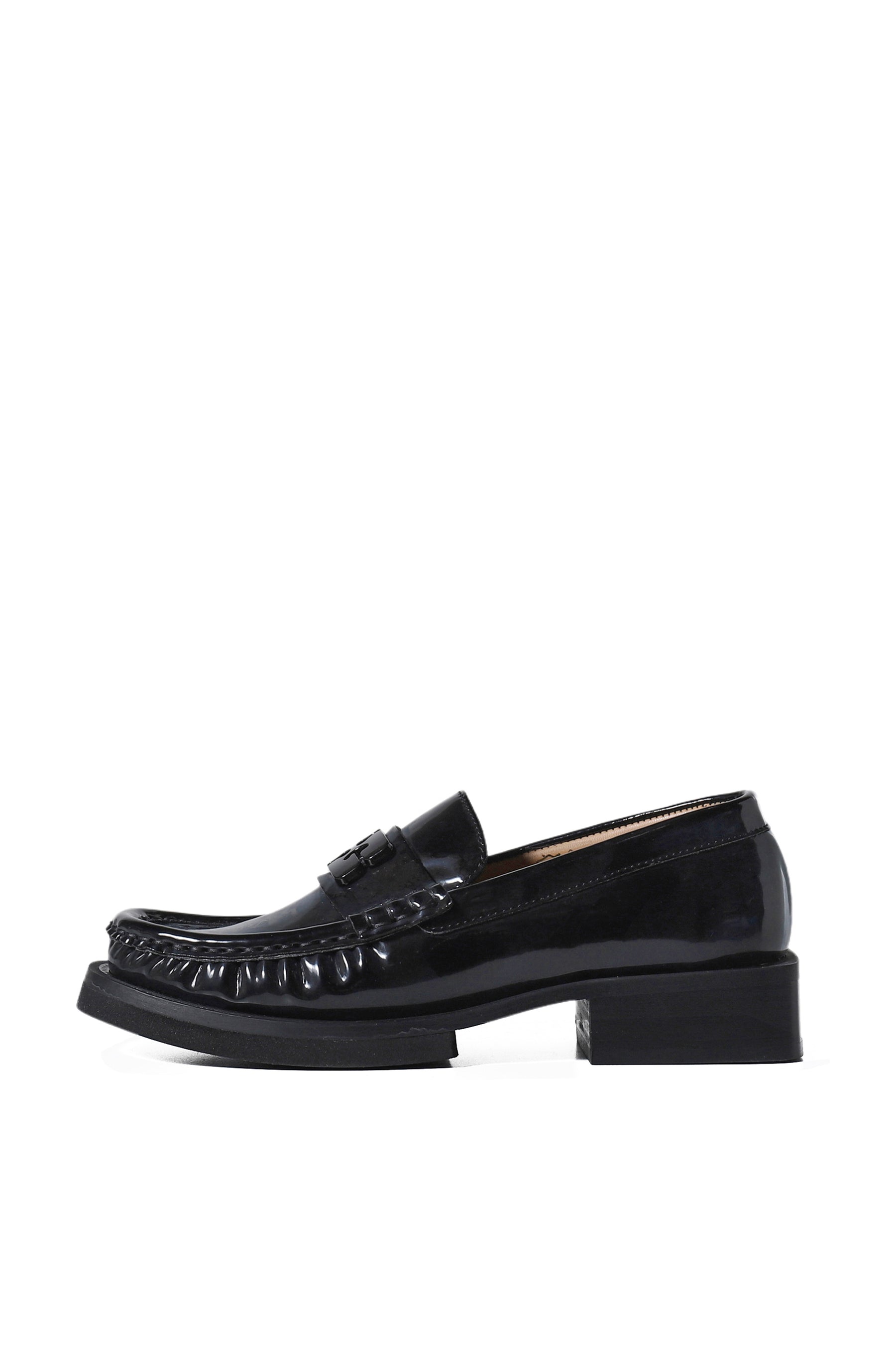 BUTTERFLY LOGO MOCCASIN PATENT / BLK