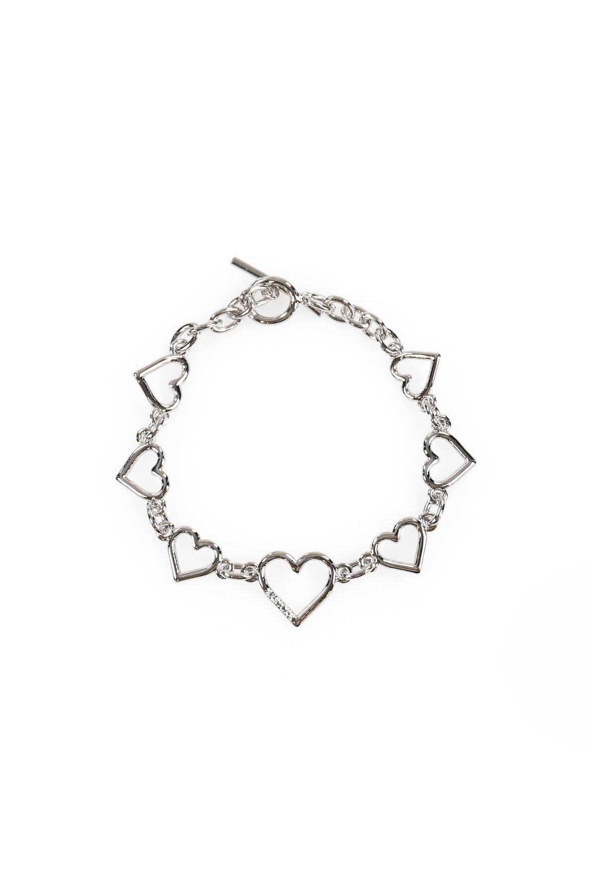 HEART SHAPED BRACELET / SIL