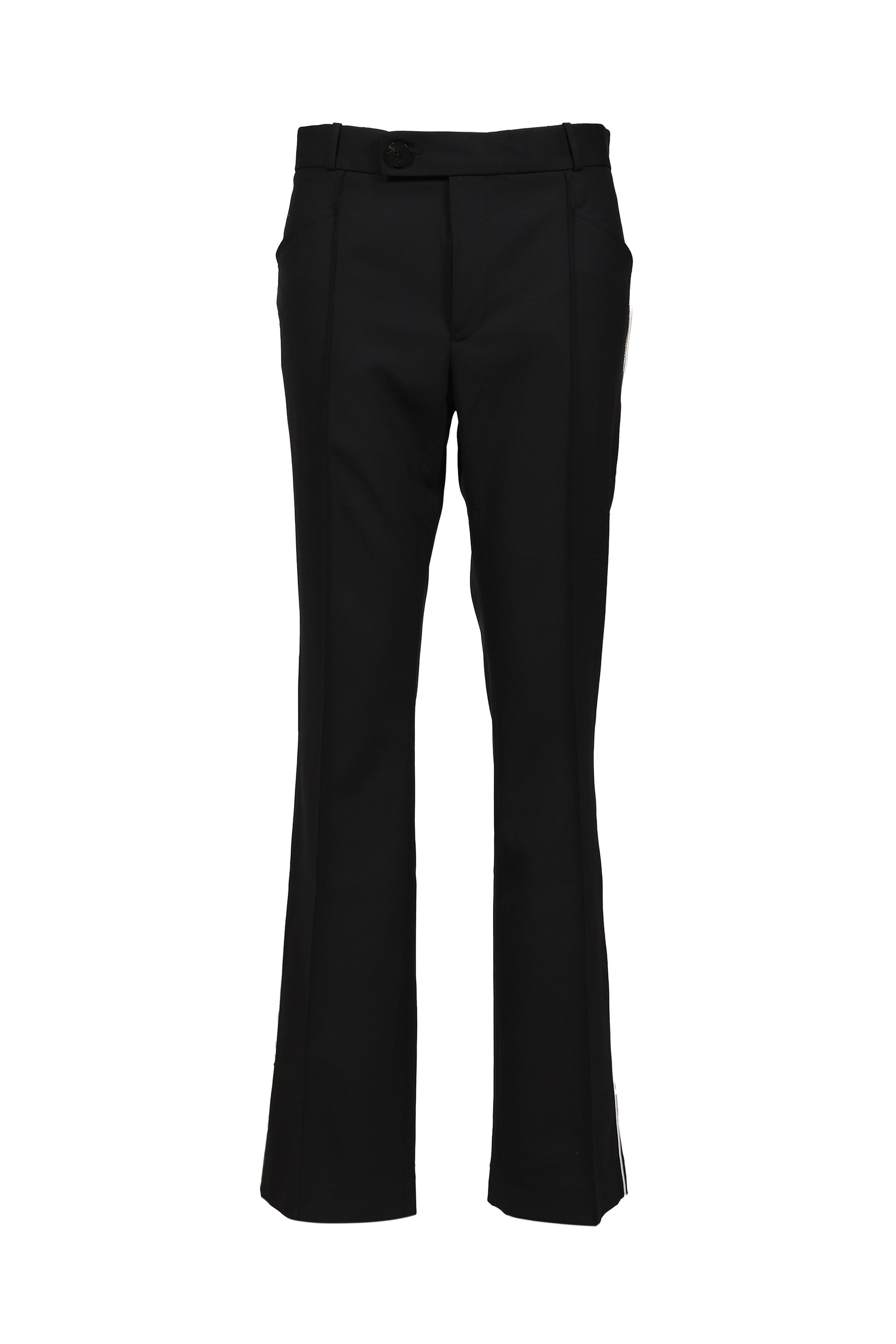 PIPPING FLARE TROUSERS / BLK