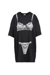 TROMPE L'OEIL TALL TEE KNIT / BLK