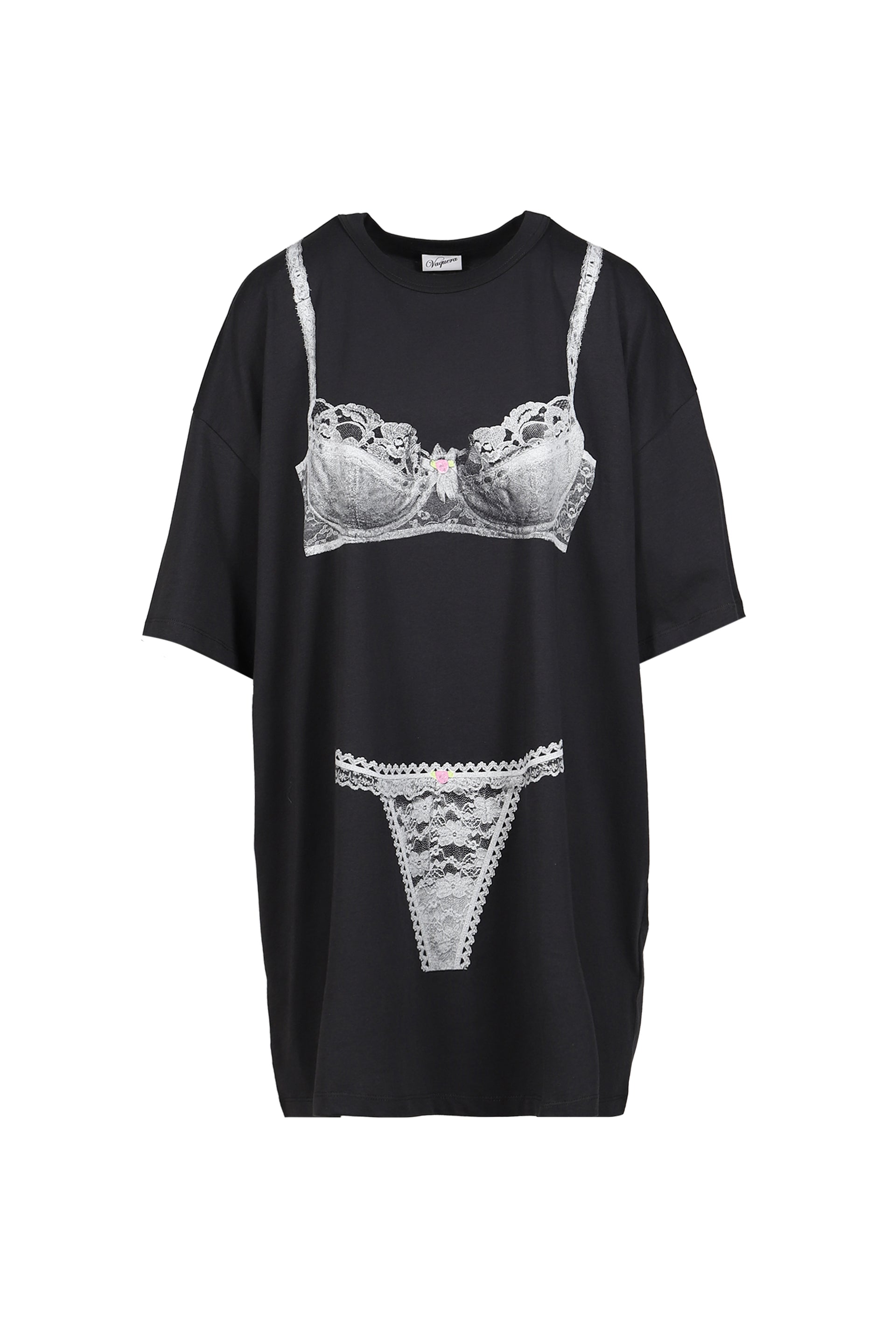 TROMPE L'OEIL TALL TEE KNIT / BLK