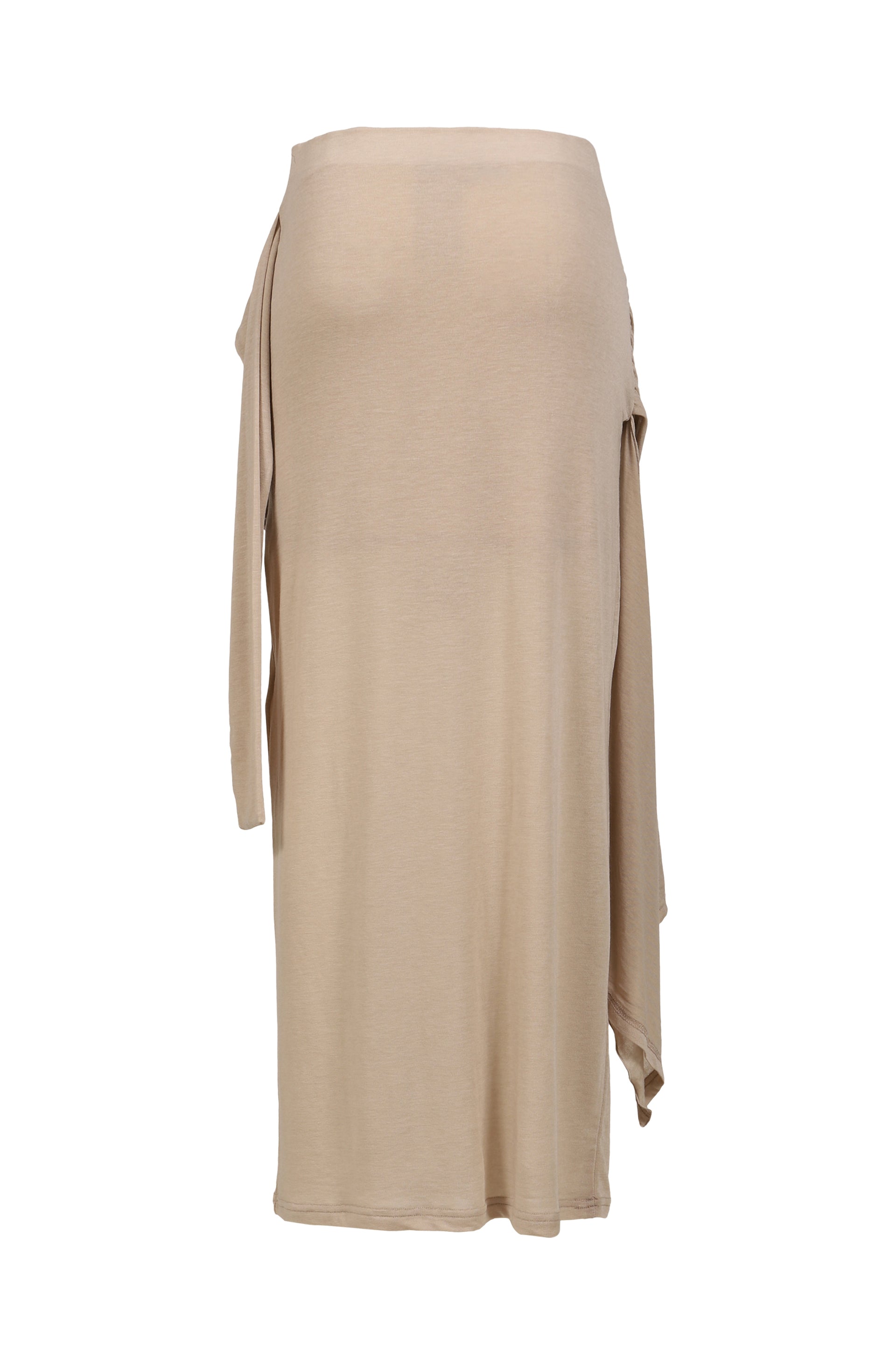 SIGNATURE DRAPING SKIRT / BEI