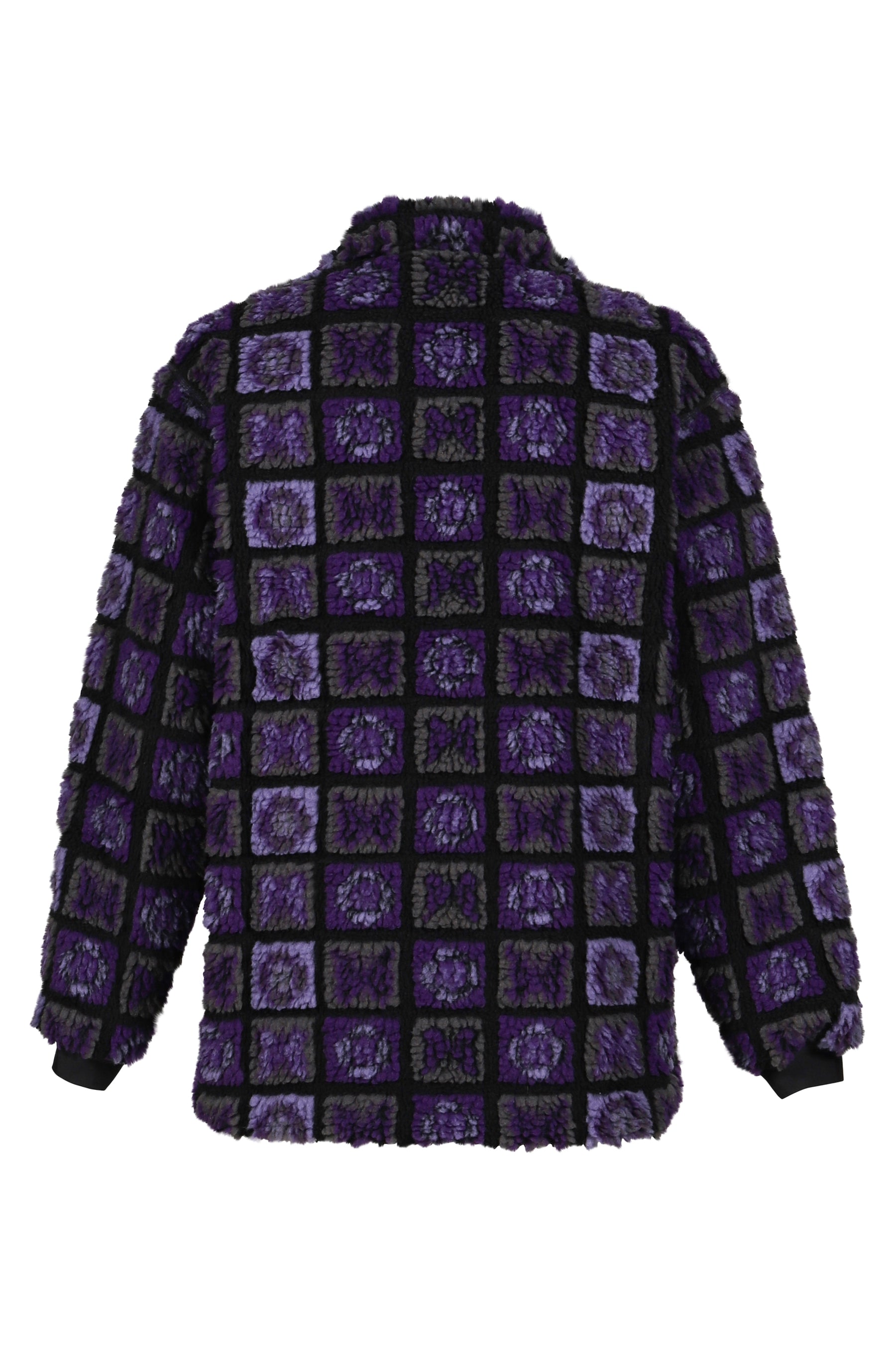 FUR JACKET - PAPILLON PLAID PILE / PUR BLK 