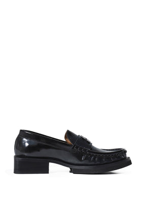 BUTTERFLY LOGO MOCCASIN PATENT / BLK