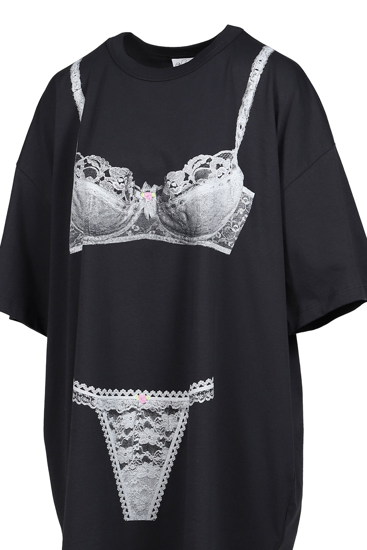 TROMPE L'OEIL TALL TEE KNIT / BLK