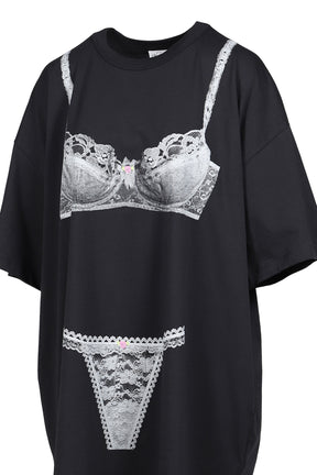 TROMPE L'OEIL TALL TEE KNIT / BLK
