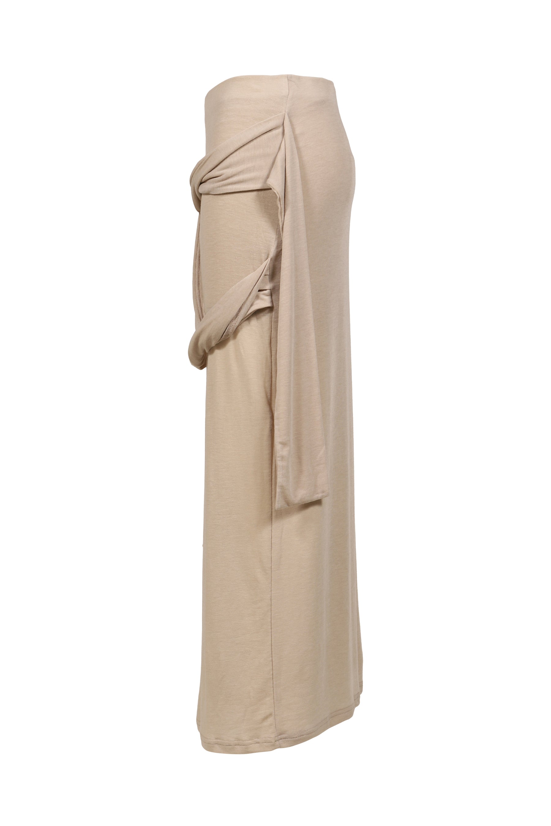 SIGNATURE DRAPING SKIRT / BEI