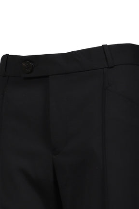 PIPPING FLARE TROUSERS / BLK