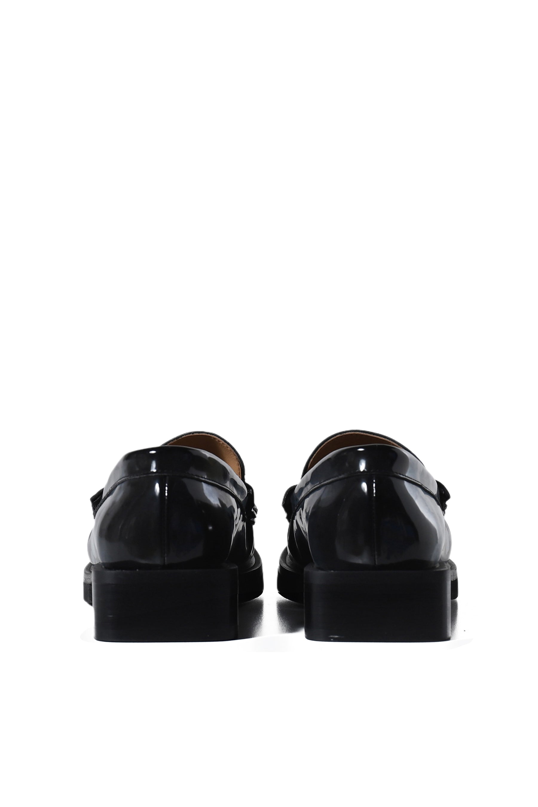 BUTTERFLY LOGO MOCCASIN PATENT / BLK