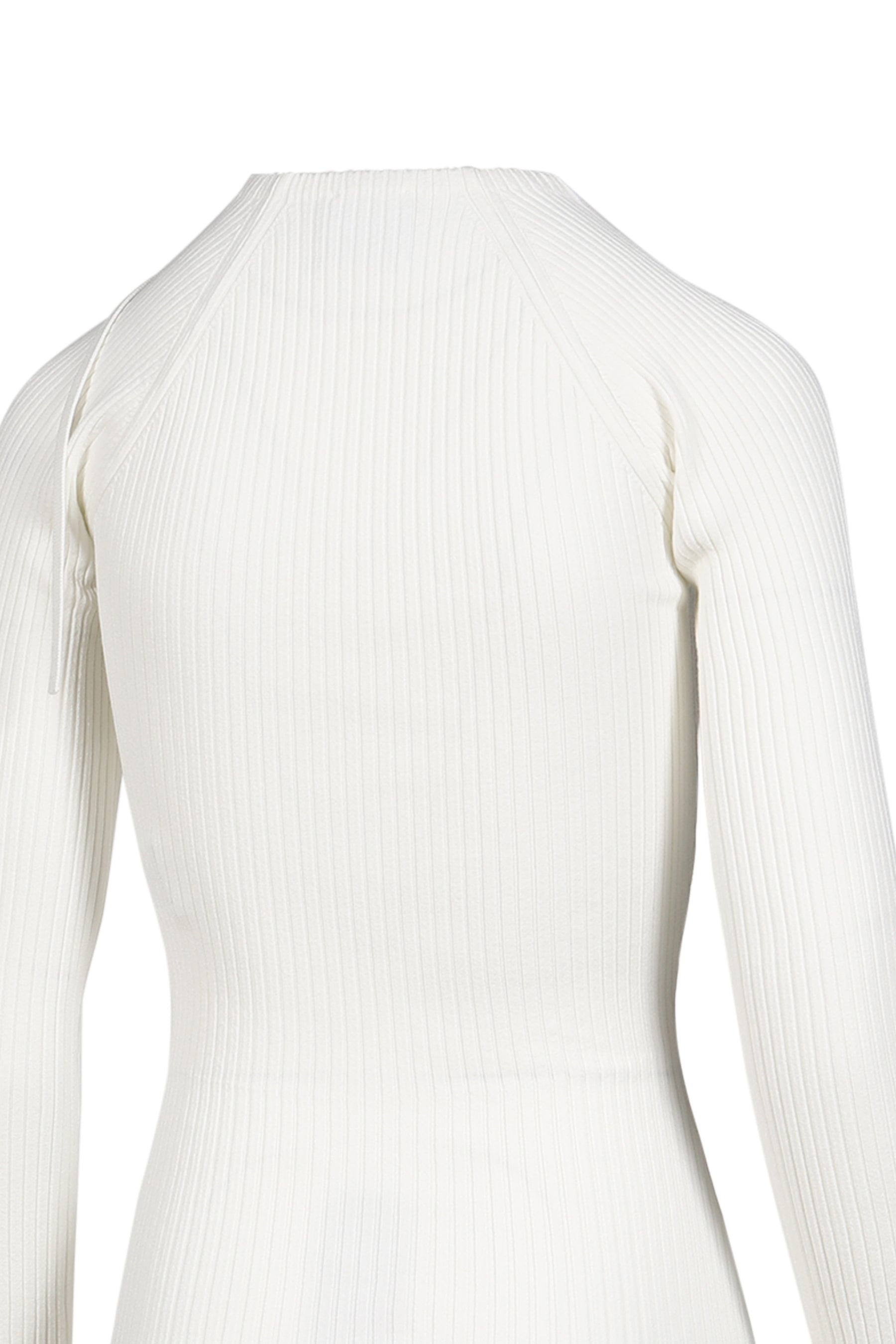 RIB KNIT CUT OUT SWEATER / HERITAGE WHT