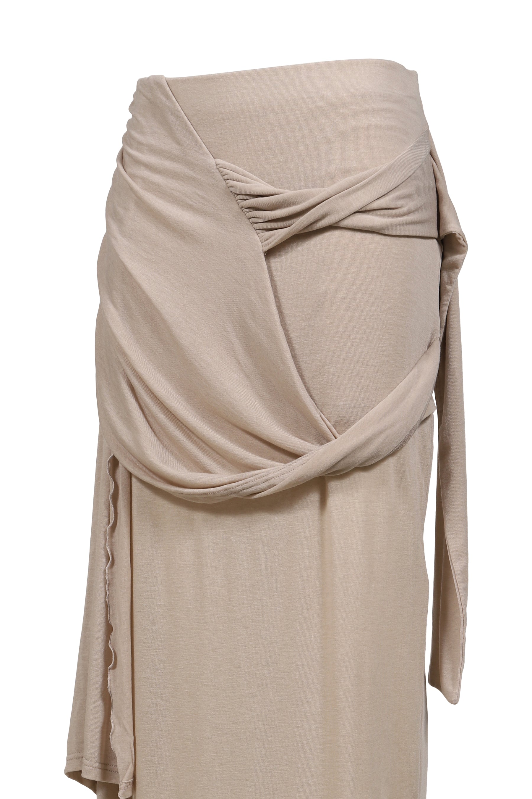 SIGNATURE DRAPING SKIRT / BEI
