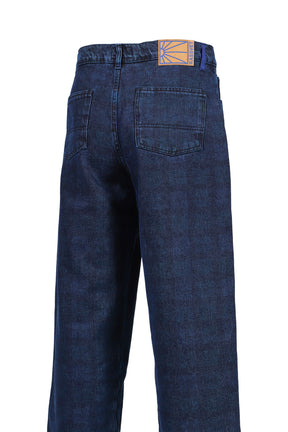 ALLOVER PRINT BAGGY DENIM PANTS / PRINT