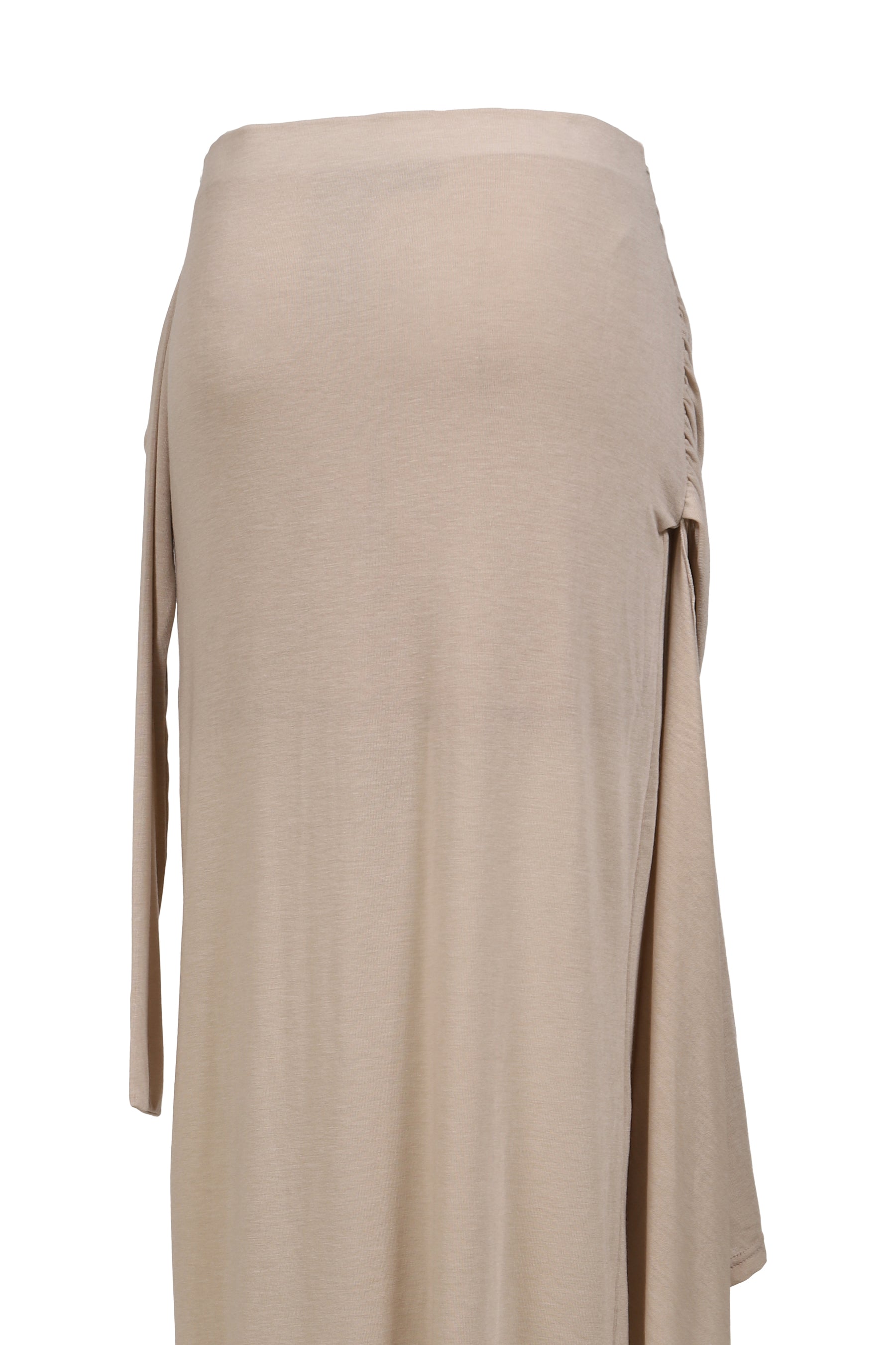 SIGNATURE DRAPING SKIRT / BEI