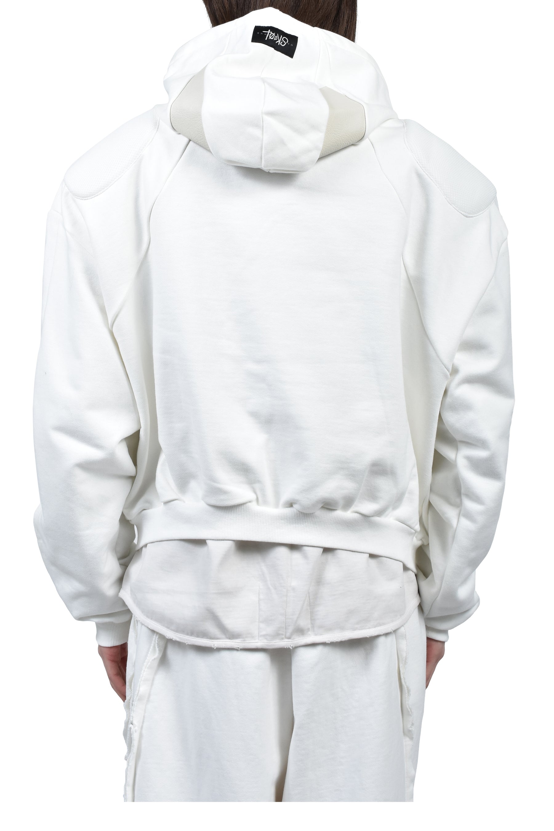 SKOOT PADDED HOODIE / WHT