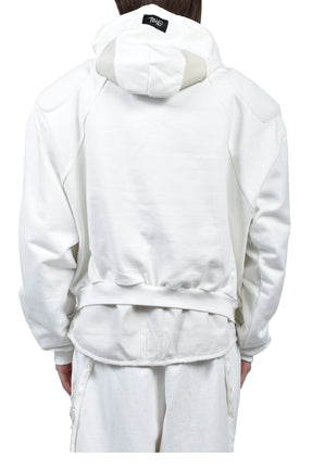 SKOOT PADDED HOODIE / WHT