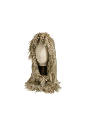 HAIRY FUR BALACLAVA / SAND