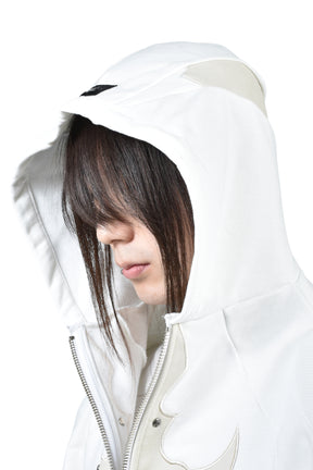 SKOOT PADDED HOODIE / WHT