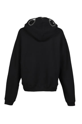 HAND-STITCHED FULL ZIP HOODIE / BLK