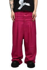 4 WAIST TAILORED TROUSERS / FUCHSIA
