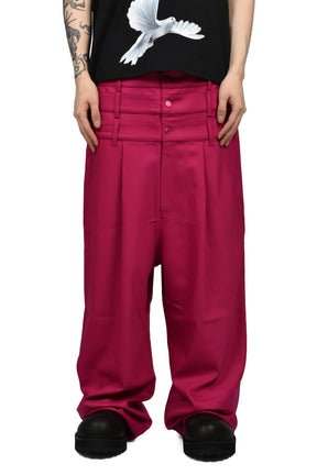4 WAIST TAILORED TROUSERS / FUCHSIA