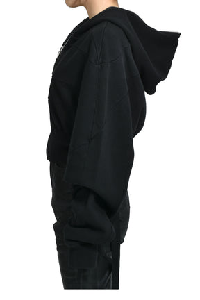 Rick Owens DRKSHDW COLLAGE GIMP HOODIE / BLK