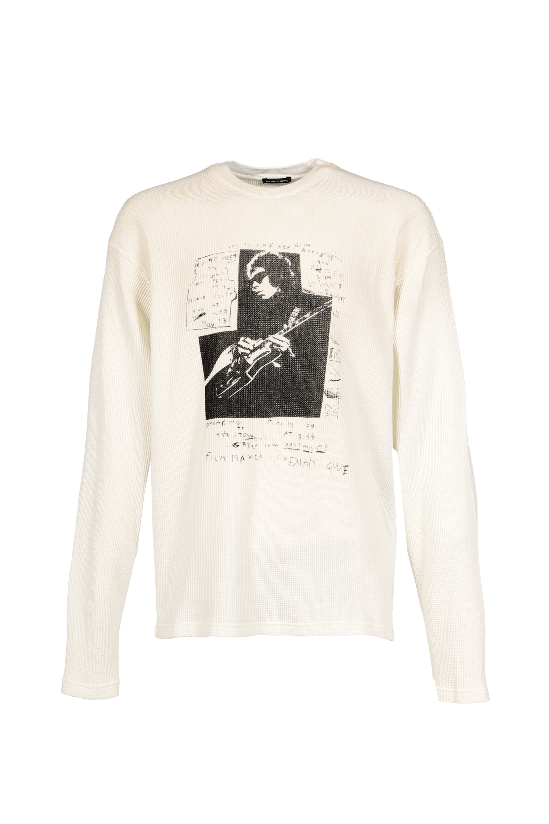 EMIL RELAX FIT BOXY T-SHIRT WITH "THE NIGHT WHISPERS" PRINT / WHT