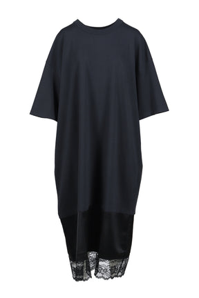 SLIP SKIRT TALL TEE KNIT / BLK