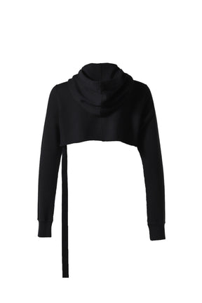 CROPPED HOODIE / BLK