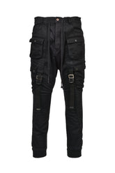 ADJUST CARGO JOG DENIM / BLK