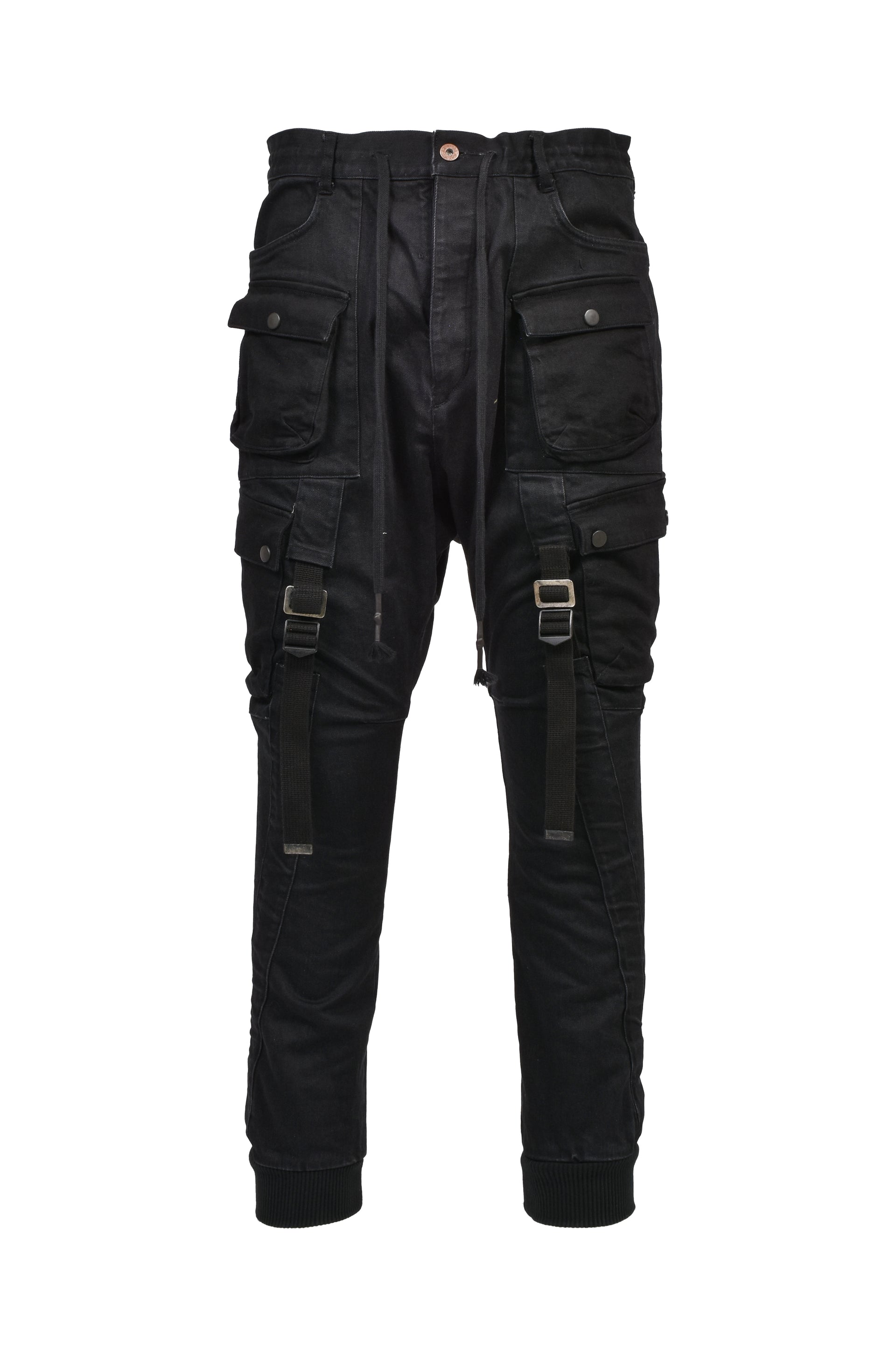 ADJUST CARGO JOG DENIM / BLK