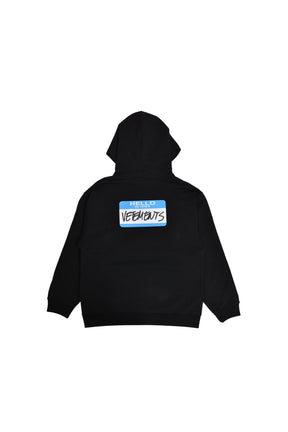 KIDS MY NAME IS VETEMENTS HOODIE / BLK