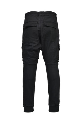 ADJUST CARGO JOG DENIM / BLK