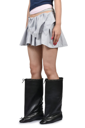 BELTED SHIRT SKIRT / BLU