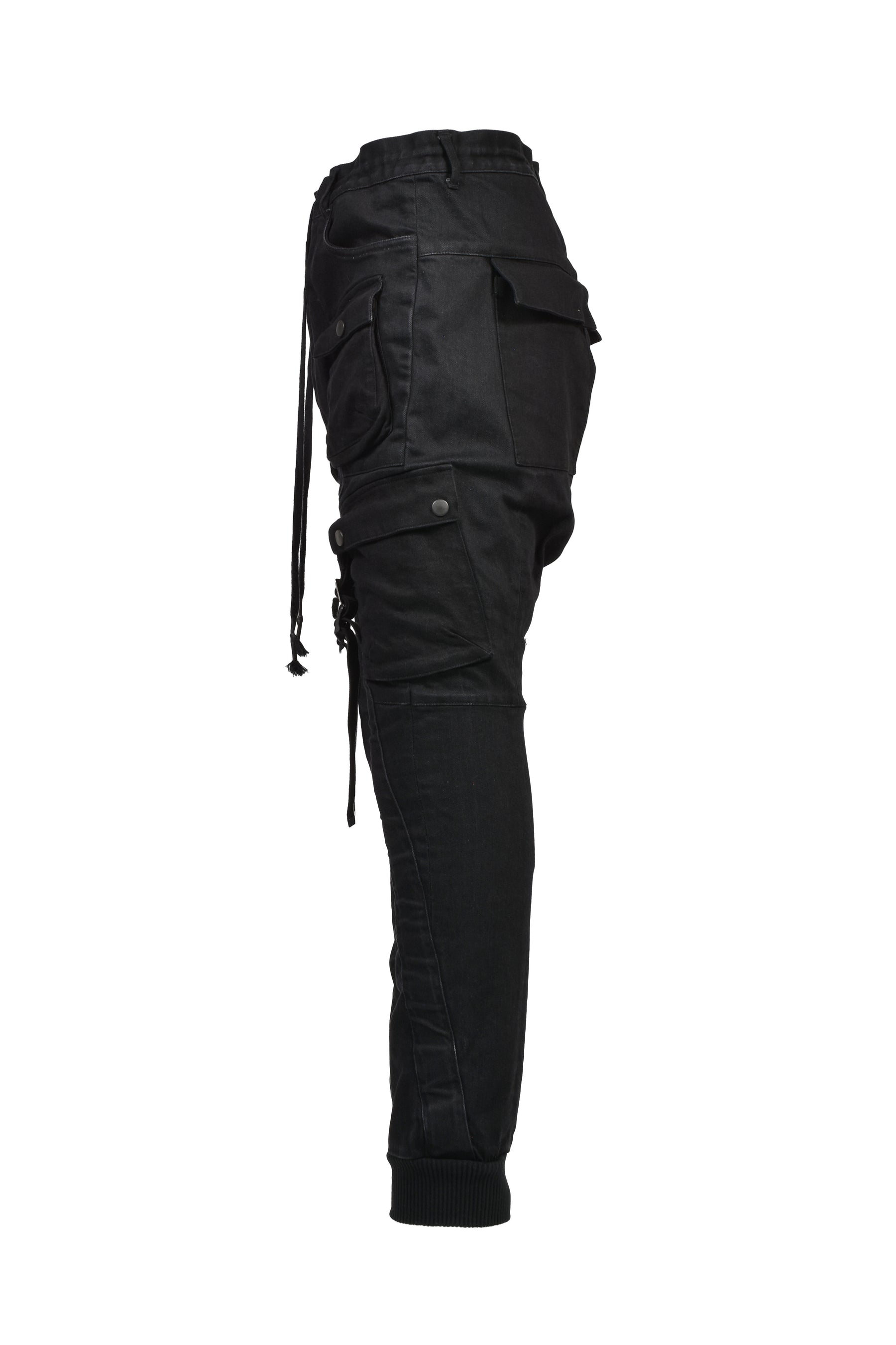 ADJUST CARGO JOG DENIM / BLK